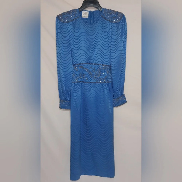 Vintage Dresses & Skirts - Vintage Francesca of Damon 100% Silk Dress